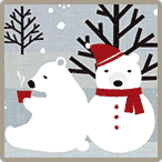 シロクマ雪だるま