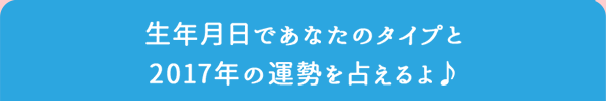 生年月日であなたのタイプと2017年の運勢を占えるよ♪