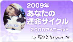 2009年　あなたの運命サイクル　3000アメゴールド　By 雅ゆう☆Miyabi-Yu