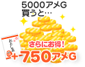 7500アメG買うと…＋750アメG