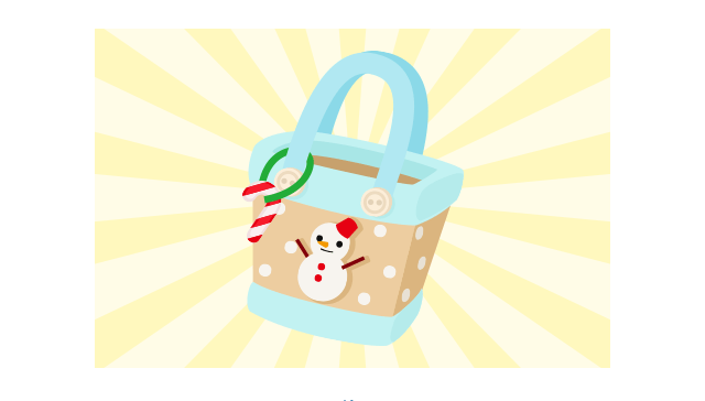 限定ピグアイテム スノーマンフェルトバッグ